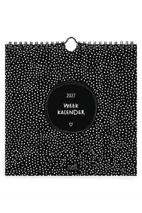 PRE-ORDER Weekkalender 2027 – stijlvolle zwart-wit kalender van Zoedt
