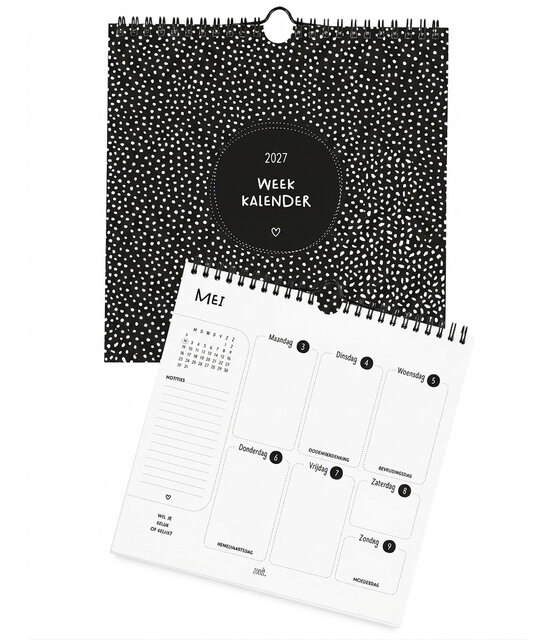 PRE-ORDER - Weekkalender 2027 – stijlvolle en overzichtelijke weekplanner voor thuis