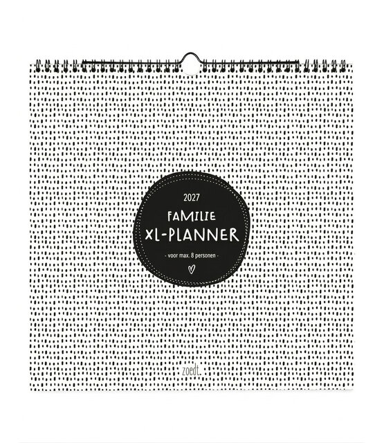 PRE-ORDER - Familieplanner 2027 - extra grote planner voor gezinnen - 6 tot 8 personen