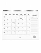 Maandkalender 2027 A3 – stijlvolle zwart-wit kalender van Zoedt