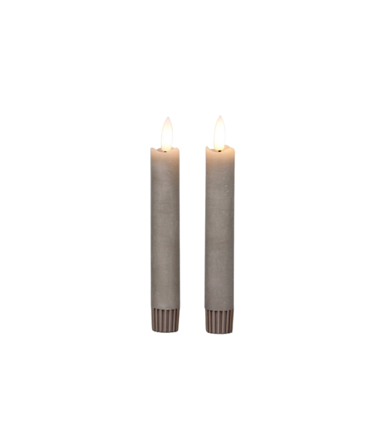 LED dinerkaarsen kort – set van 2
