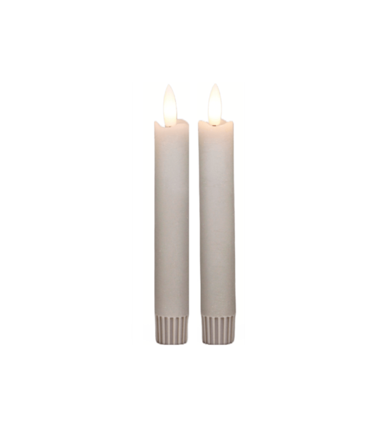 LED dinerkaarsen kort – set van 2