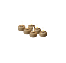 LED waxinelichtjes beige – set van 6