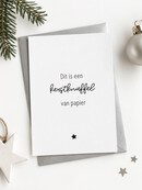 Kerstkaart A6 ‘Dit is een kerstknuffel van papier’ – lieve kerstkaart