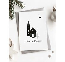 Kerstkaart A6 ‘Fijne feestdagen’ – lieve kerstkaart