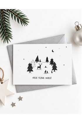 Kerstkaart  ‘Hele fijne kerst'