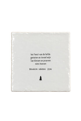 Aardewerk tegeltje – Kerstgedicht