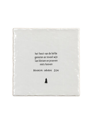 Aardewerk tegeltje – Kerstgedicht
