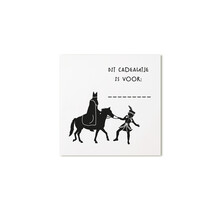Sinterklaas cadeaukaartje ‘Dit cadeautje is voor’ met Sint en Piet