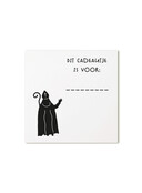 Sinterklaas cadeaukaartje met Sint en invulnaam – Dit cadeautje is voor