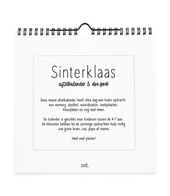 PRE-ORDER Sinterklaas aftelkalender & doeboek – aftellen tot pakjesavond voor kinderen 4-7 jaar