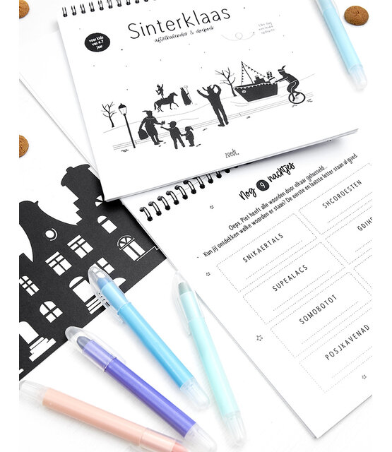 PRE-ORDER Sinterklaas aftelkalender & doeboek – aftellen tot pakjesavond voor kinderen 4-7 jaar