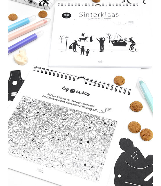 PRE-ORDER Sinterklaas aftelkalender & doeboek – aftellen tot pakjesavond voor kinderen 4-7 jaar