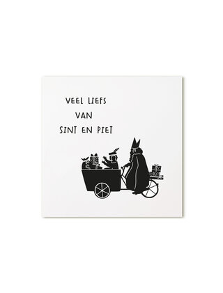 Sinterklaas cadeaukaartje – Veel liefs van Sint en Piet