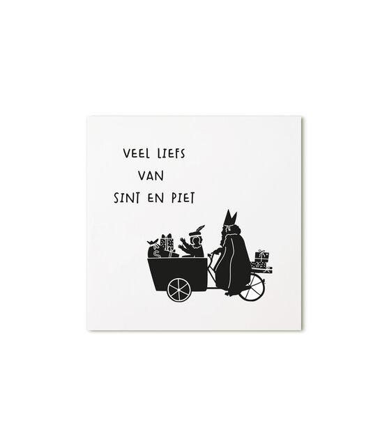 Sinterklaas cadeaukaartje ‘Veel liefs van Sint en Piet’