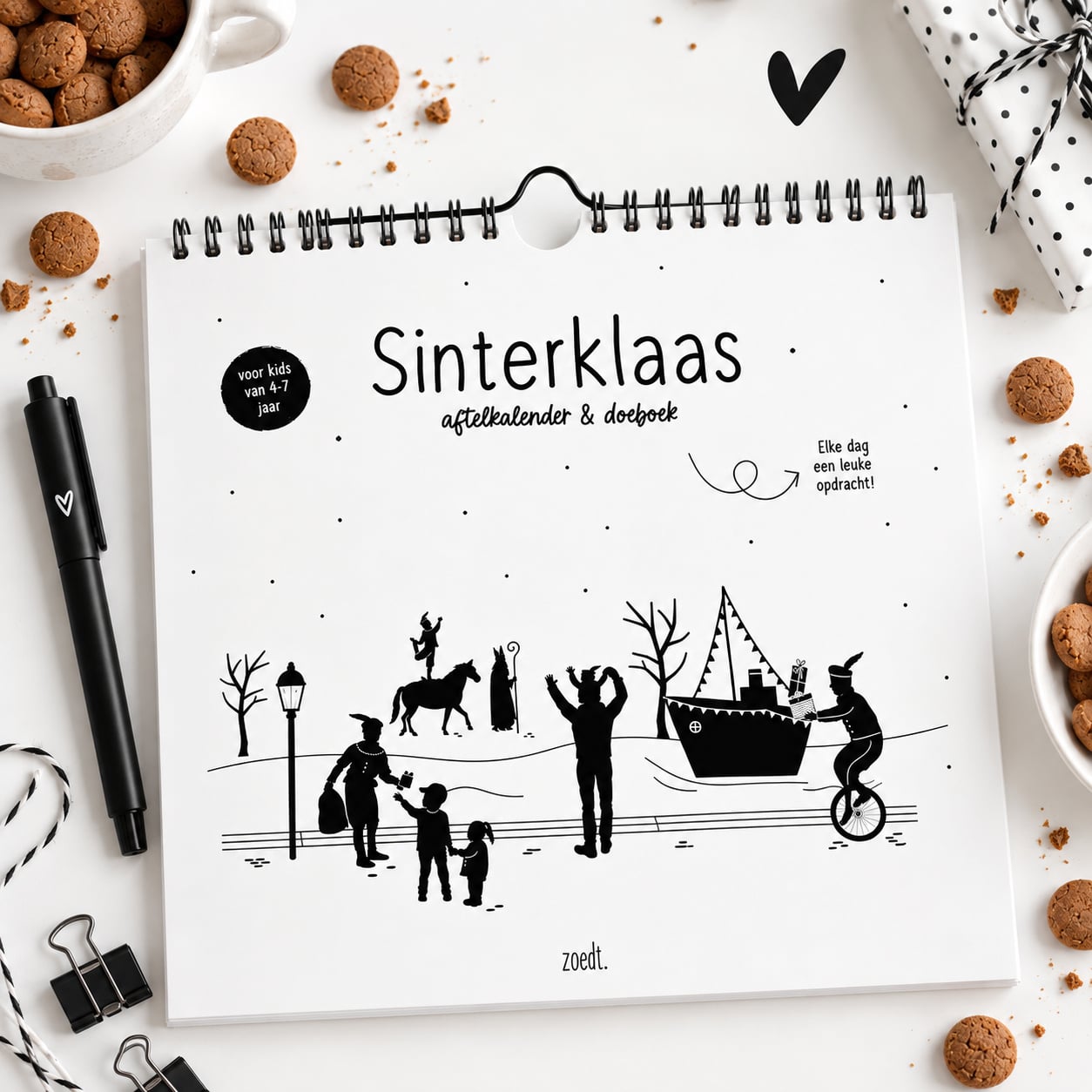 Sinterklaas aftelkalender voor kinderen om af te tellen tot pakjesavond
