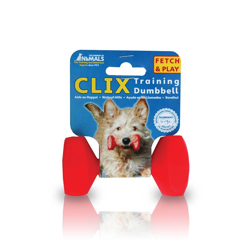 Clix Trainen Africhten Dumbbell Medium Rood clix kopen in de aanbieding Clix Trainen Africhten Dumbbell Medium Rood clix kopen in de aanbieding