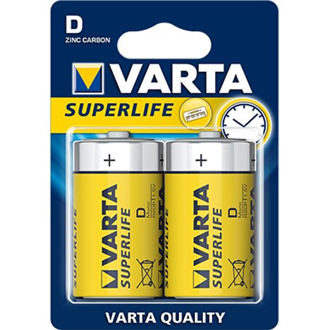 Varta Batterijen Superlife Mono 2 Stuks varta kopen in de aanbieding