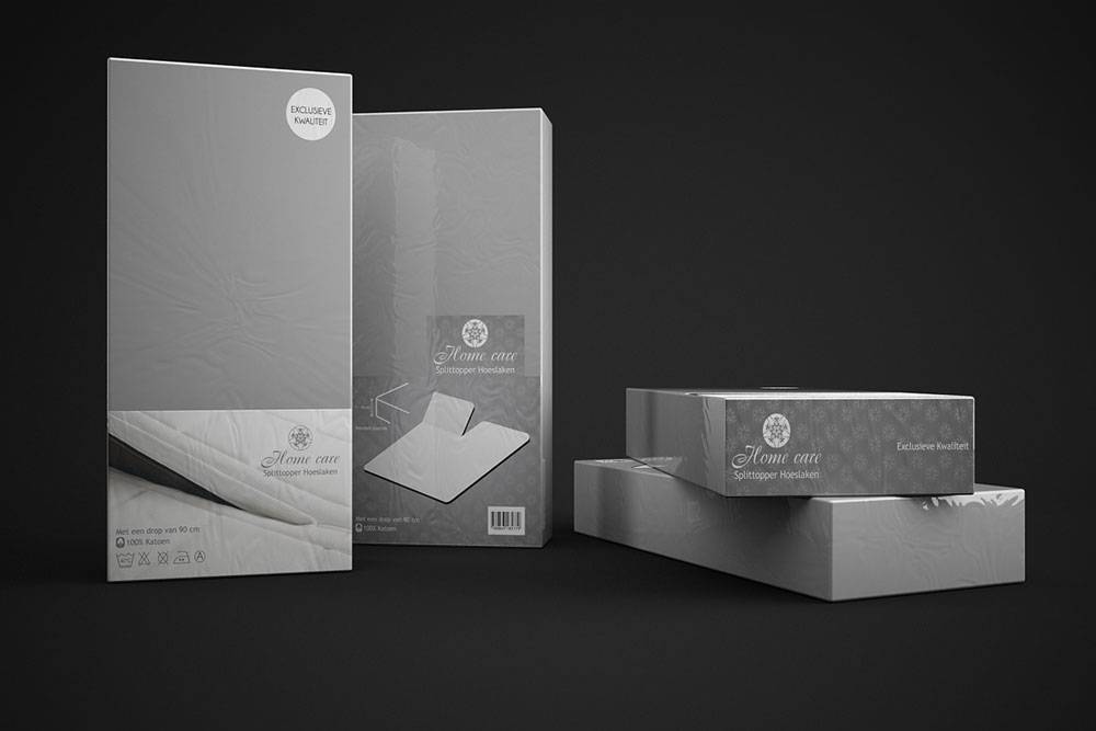 Homecare Hoeslaken Splittopper Katoen Grijs homecare kopen in de aanbieding