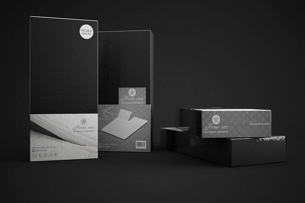 Homecare Hoeslaken Splittopper Katoen Zwart homecare kopen in de aanbieding