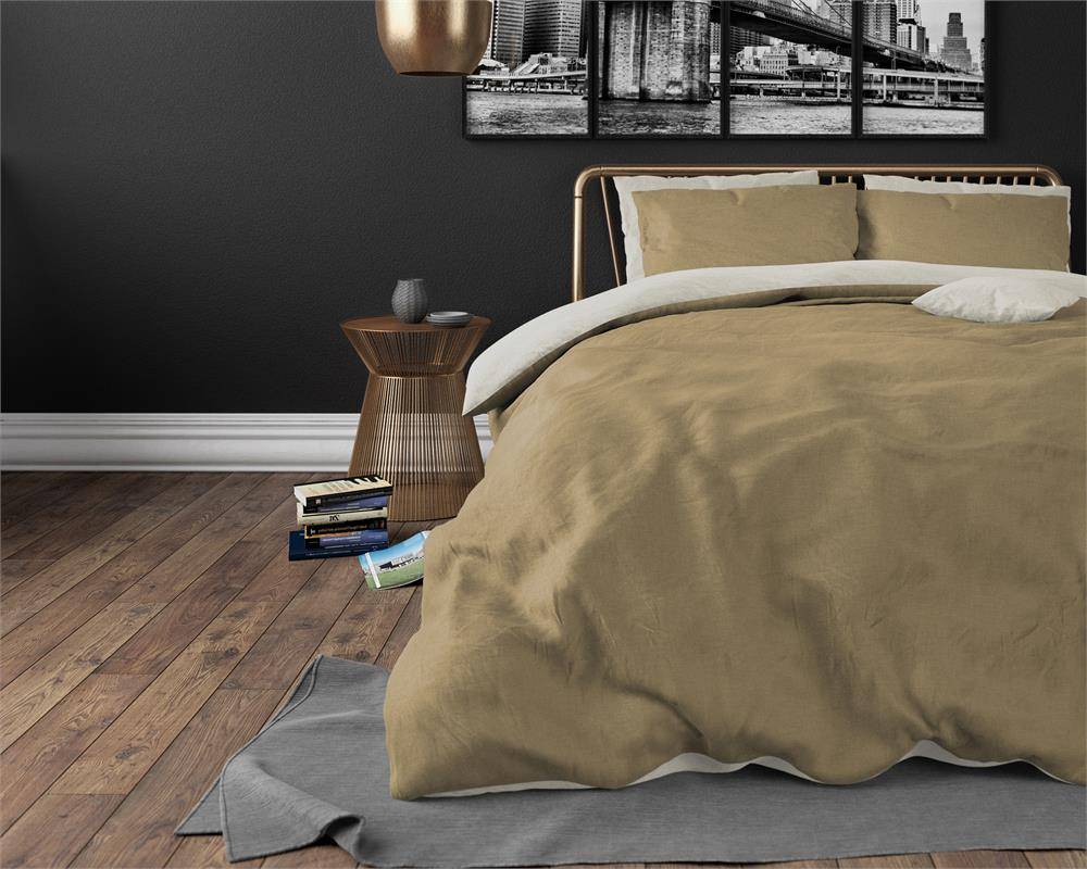 Zensation Dekbedovertrek Twin Face Cremetaupe zensation kopen in de aanbieding