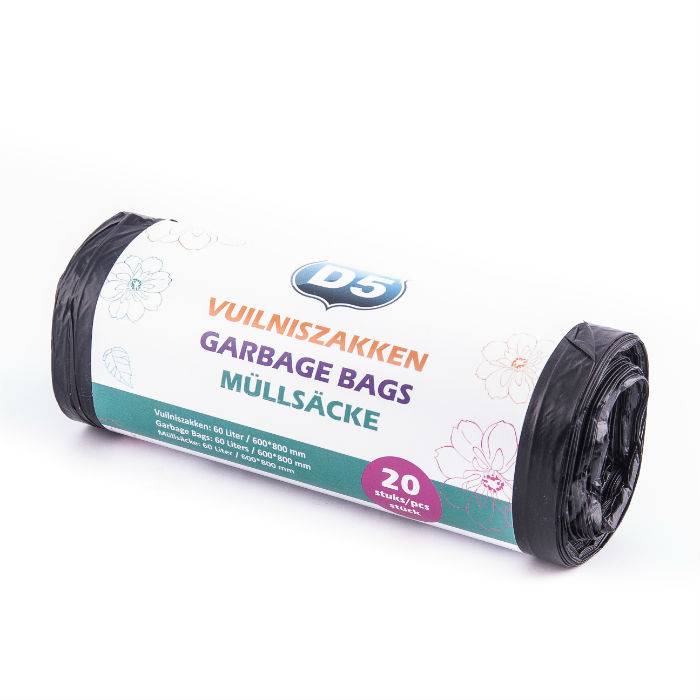 D5 Kitchen Vuilniszakken 60 Liter 20 Stuks d5 kitchen kopen in de aanbieding