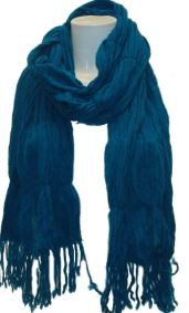 Romano Dames Sjaal Aqua Met Franje romano kopen in de aanbieding