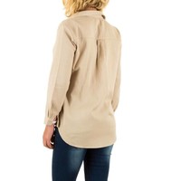 Dames blouse van By Julie - beige