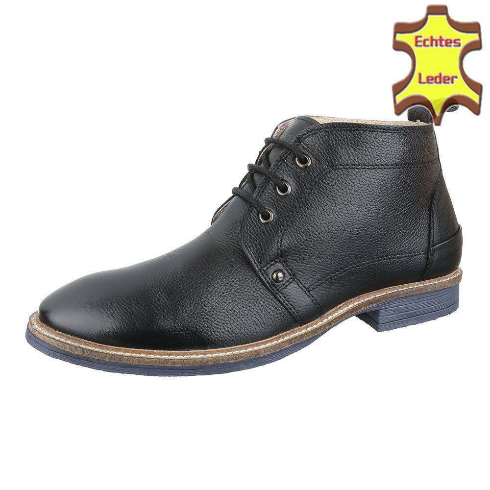 Neckermann Heren Echte Leren Casual Boot Van Coolwalk Zwart neckermann kopen in de aanbieding