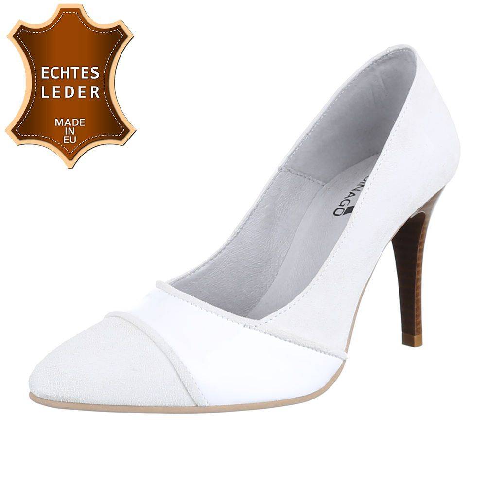 Neckermann Dames Pumps Wit Leer neckermann kopen in de aanbieding