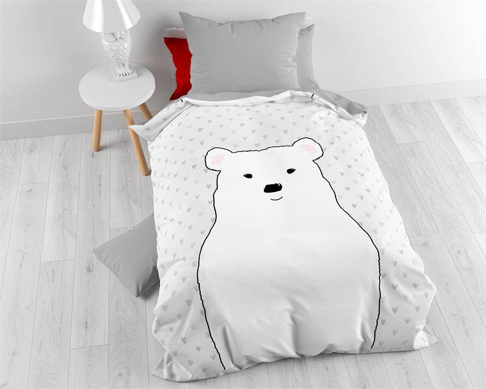 Sleeptime Dekbedovertrek Cute Bear Grijs sleeptime kopen in de aanbieding