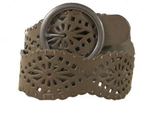Young Spirit Riem Breed Taupe Met Rond Gesp En Studs young spirit kopen in de aanbieding