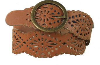 Young Spirit Riem Breed Cognac Met Rond Gesp En Studs young spirit kopen in de aanbieding