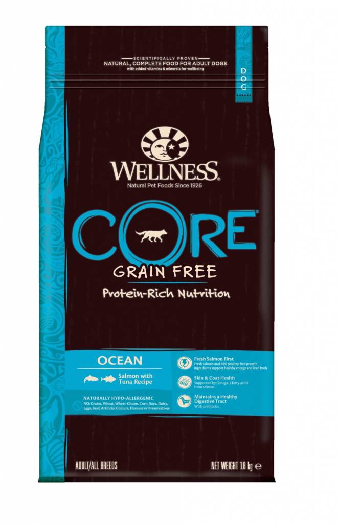 Wellness Core Grain Free Dog Ocean Zalmtonijn 18 Kg wellness kopen in de aanbieding