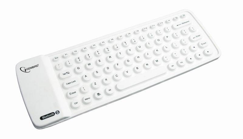 Gembird Flexibel Bluetooth Toetsenbord Wit Us Layout gembird kopen in de aanbieding Gembird Flexibel Bluetooth Toetsenbord Wit Us Layout gembird kopen in de aanbieding