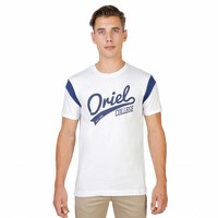 T-shirt pour hommes de l'Université d'Oxford ORIEL-VARSITY-MM blanc