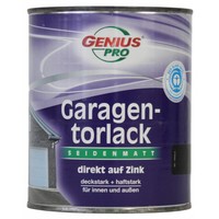 Porte de garage peinture satinée, couleur noir RAL 9005, 750ML