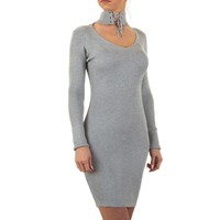 Damen Kleid Gr. eine Größe - grau