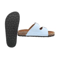 Damen Slipper gepolstert - LT.blauw