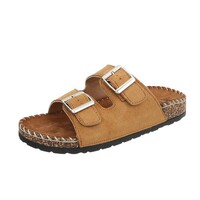 Damen Slipper gepolstert - Kamel