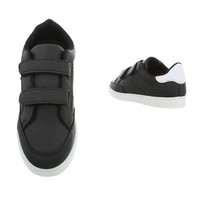 Kinder Sneaker mit Klettverschluss - schwarz