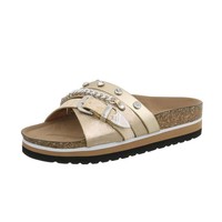 Damen Flache Sandalen - gold
