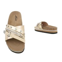Damen Flache Sandalen - gold
