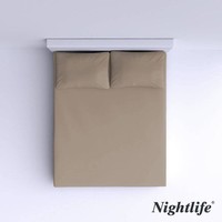 Glattbaumwolle Spannbetttuch 160x200cm - Taupe