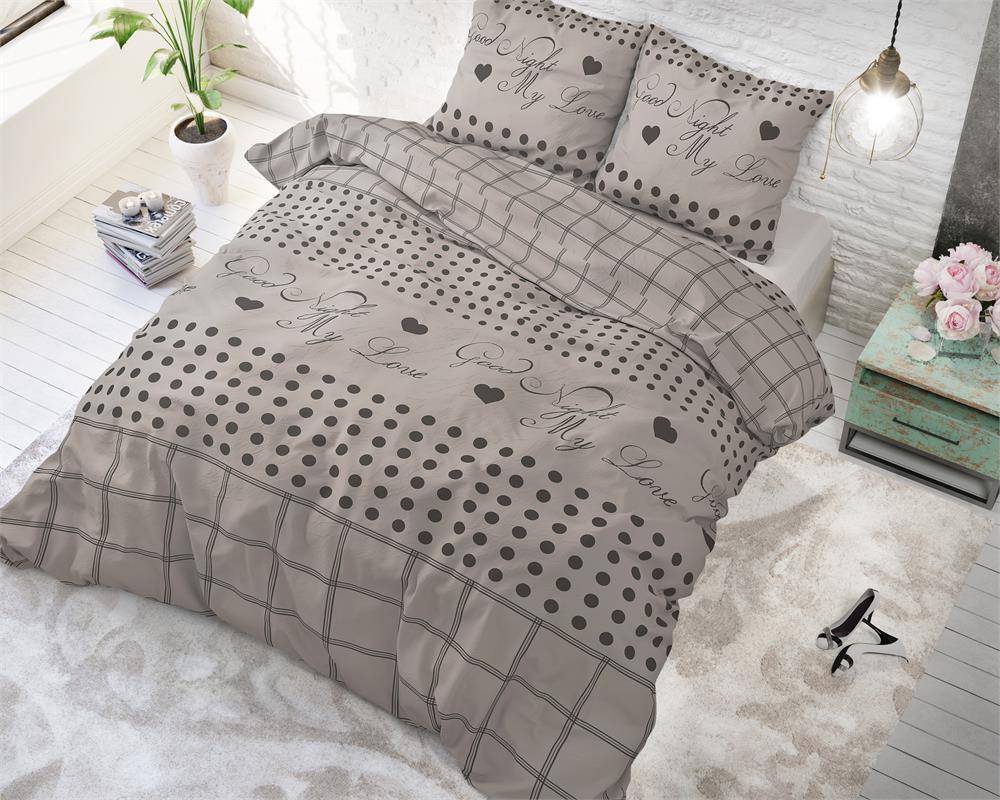 Sleeptime Dekbedovertrek Goodnight My Love 2 Taupe sleeptime kopen in de aanbieding Sleeptime Dekbedovertrek Goodnight My Love 2 Taupe sleeptime kopen in de aanbieding