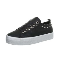 Low Damen Sneakers - schwarz