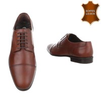Herren Business Schuhe - braunes Leder
