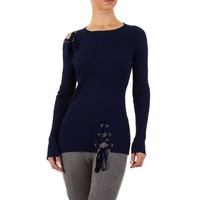 Damen Pullover Gr. Einheitsgröße - DK.blau