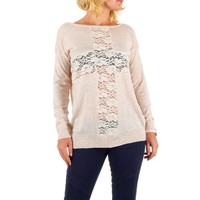 Damen Pullover Gr. eine Größe - Creme