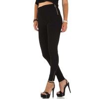 Damen Slim Fit Hose - schwarz